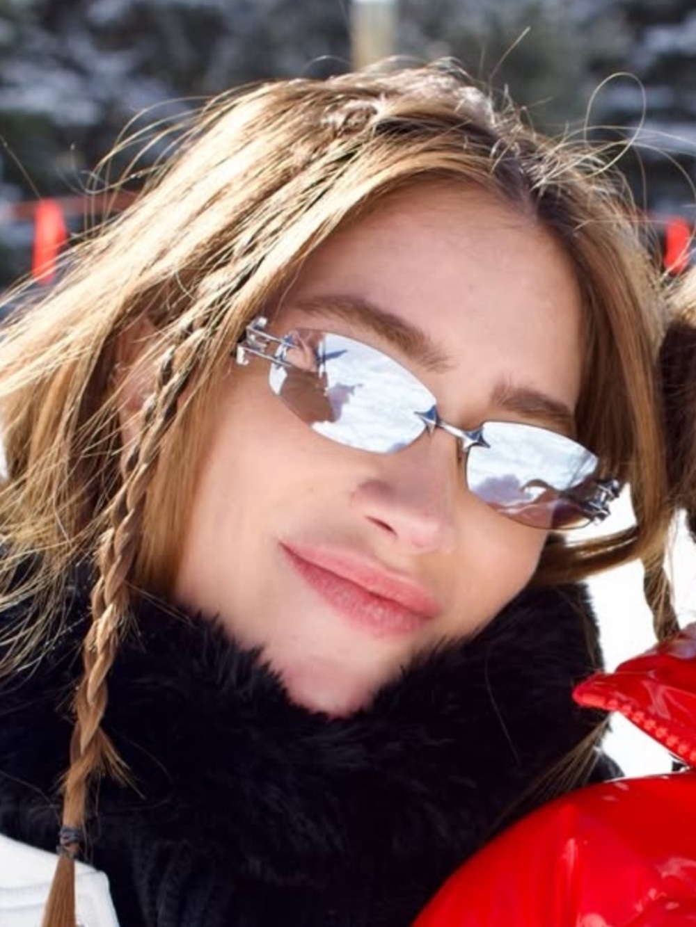 GENTLE MONSTER Silver Mirrored Rimless Oval Sunglasses